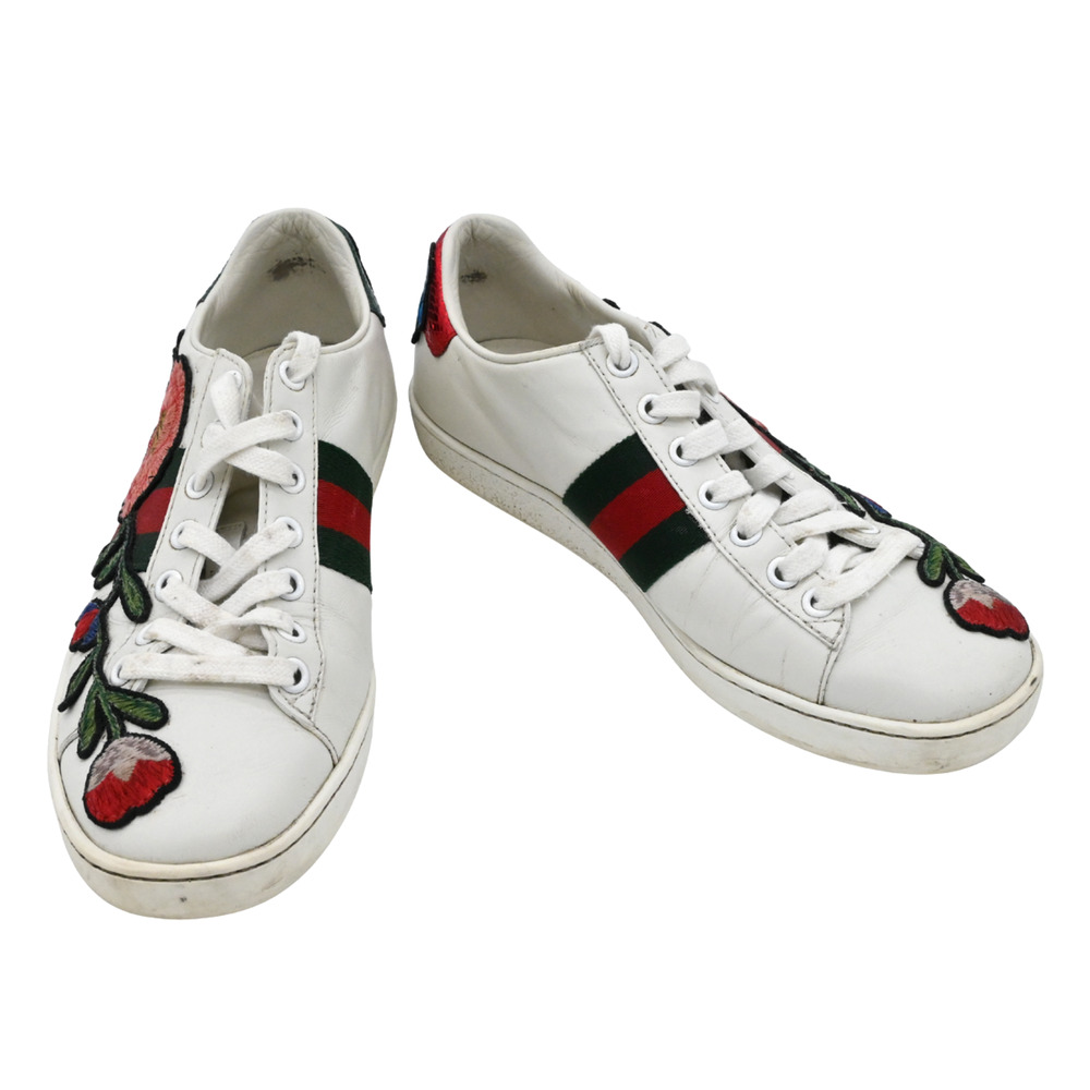 Gucci Ace Floral Embroidered Sneakers Size 36